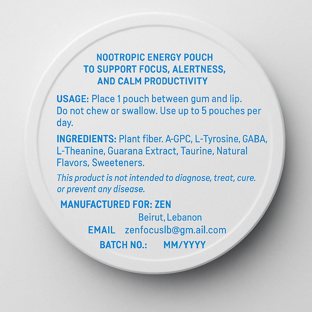 ZEN Cool Mint Energy Pouch | Clean Focus & Energy